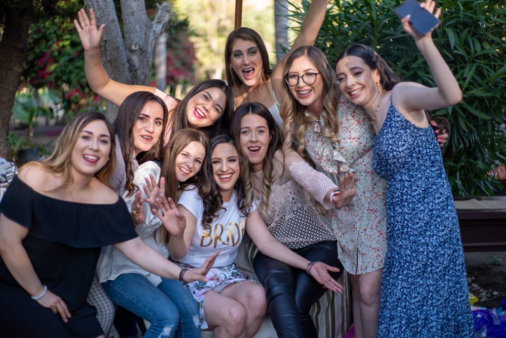 a group of happy women